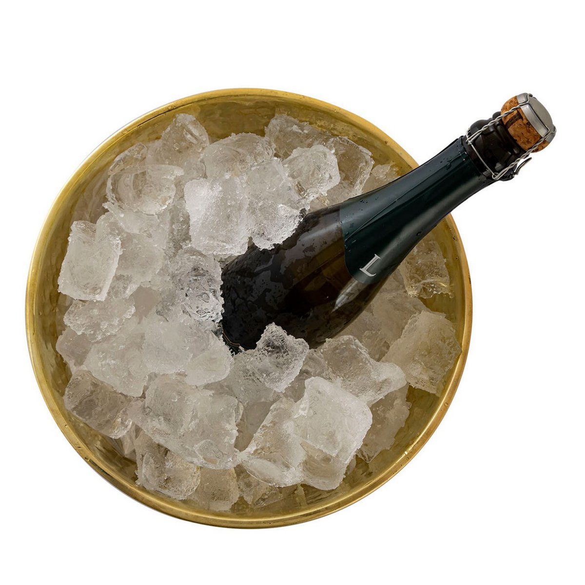 Weinkühler Flaschenkühler Metall ø 29 cm Sektkühler rund silber gold Eiskühler Champagnerkühler variant: gold
